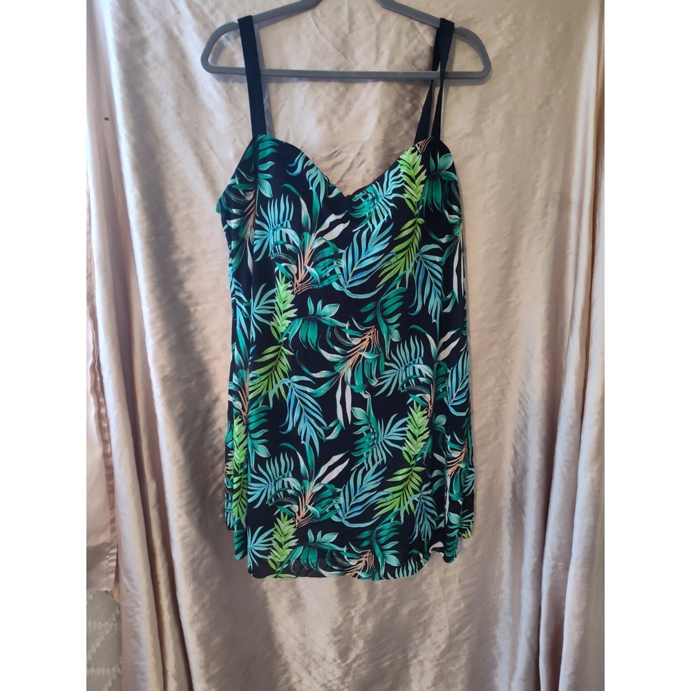 Alisha Levine Tropical Floral Plus Size 24W Tankini 2-Piece Swim Set